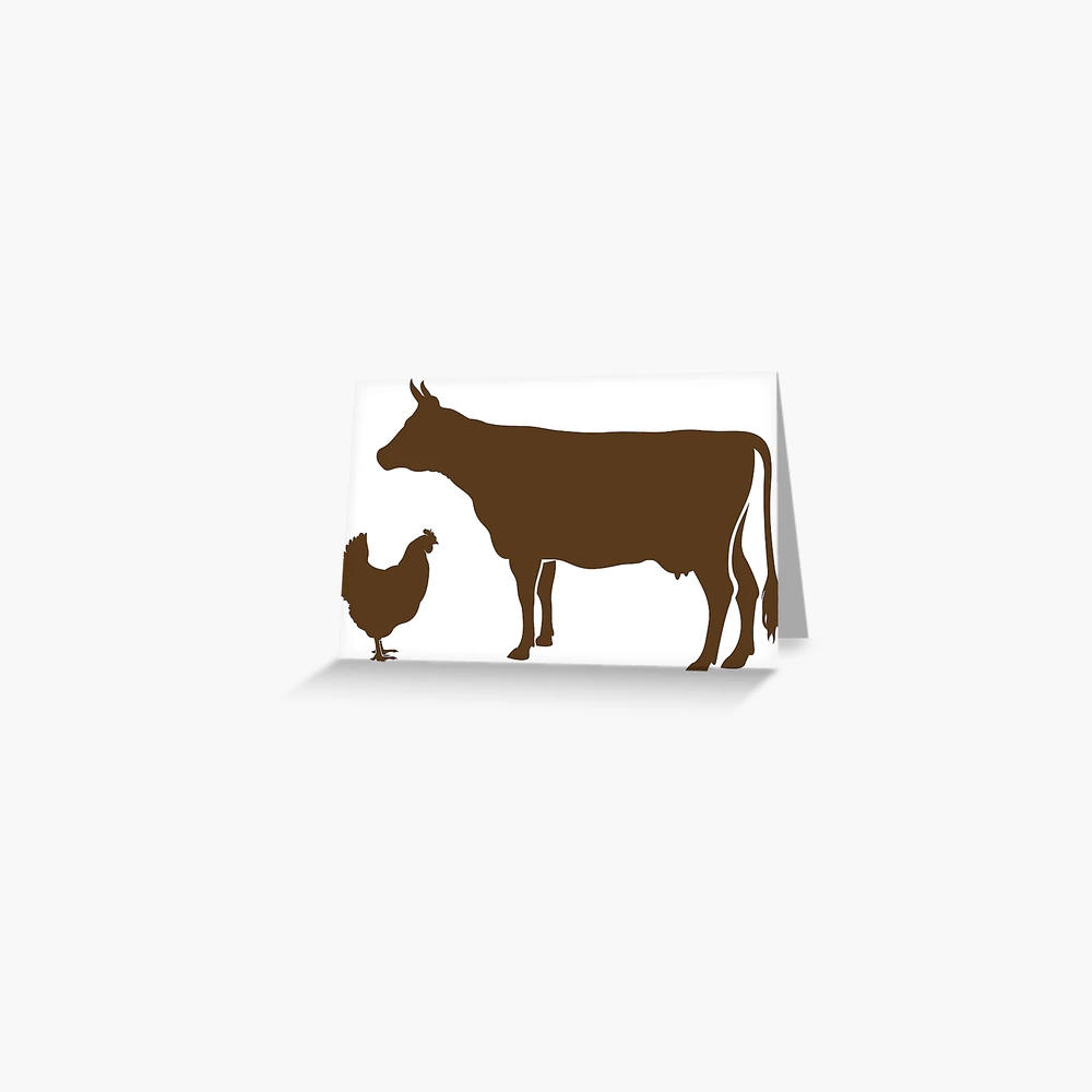 Brown Chicken, Brown Cow Greeting Card for Sale by muskitt | Redbubble
