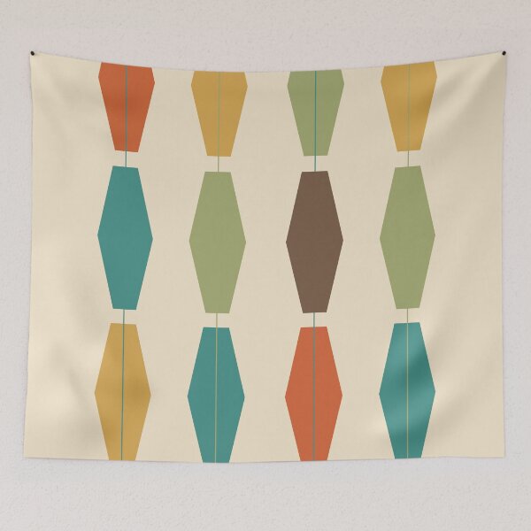 Item preview, Mid Century Retro Multi Color Mod Shape Design by Bobby West designed and sold by BobbyWest1965.