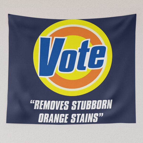 Item preview, Detergent Parody - Vote 2020 - Removes Stubborn Orange Stains | Pin | Button designed and sold by countercolour.