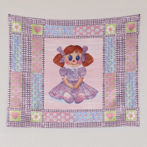 Item preview, Rag Doll Cheater Quilt designed and sold by FlixyDoodles.