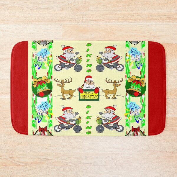 Item preview, BIKING SANTA; Christmas Ugly Shirt Print designed and sold by posterbobs.