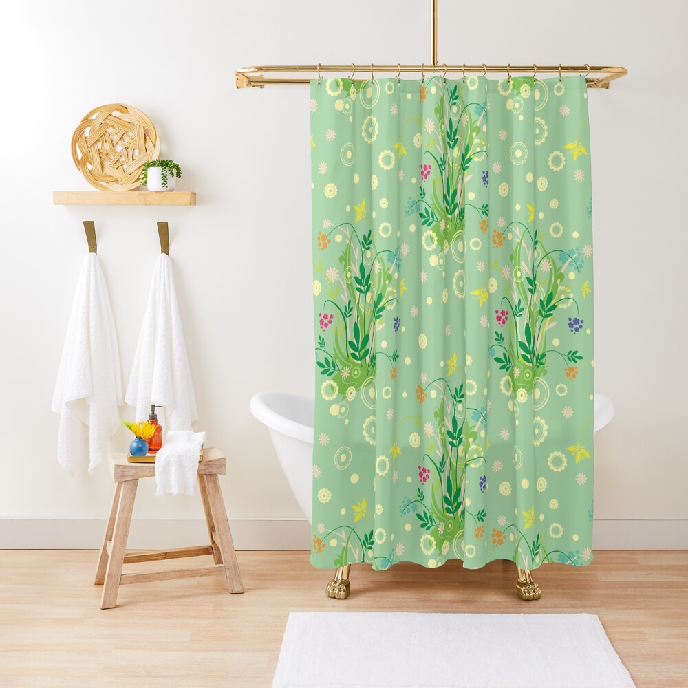 Decorative products with floral ornament. Shower Curtain