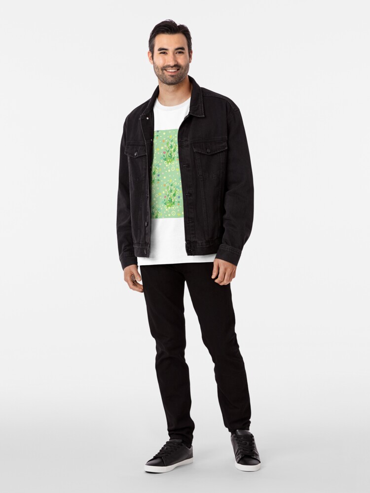 Alternate view of Decorative products with floral ornament. Premium T-Shirt