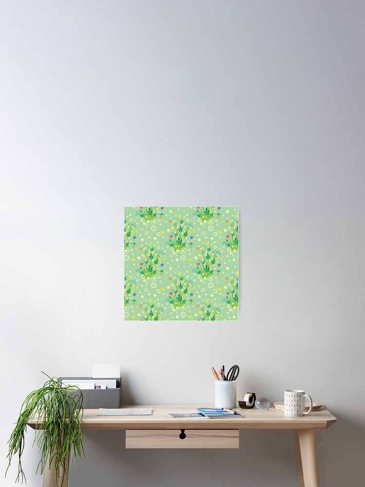 Alternate view of Decorative products with floral ornament. Poster