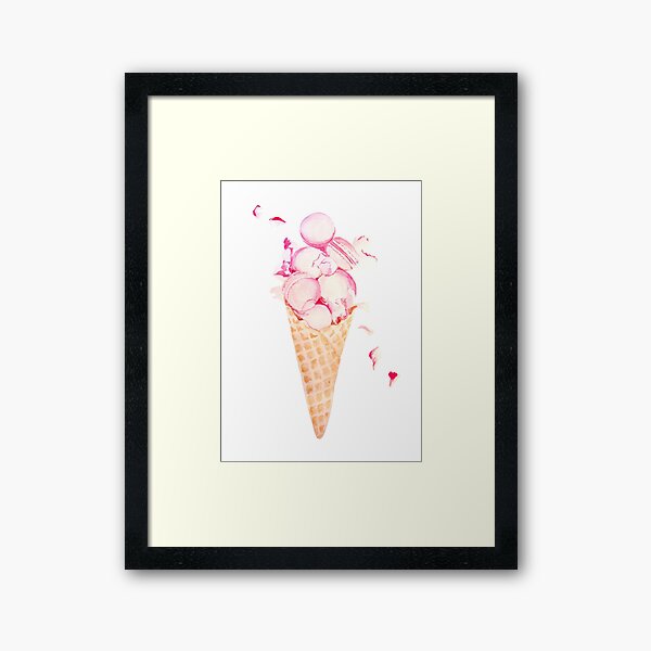 Macaroons Ice Cream Framed Art Print
