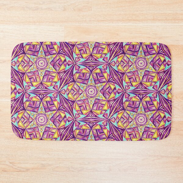 Item preview, Kaleidoscope Sacred Geometry Purple Yellow Pattern  designed and sold by Tsveti Dinkova.