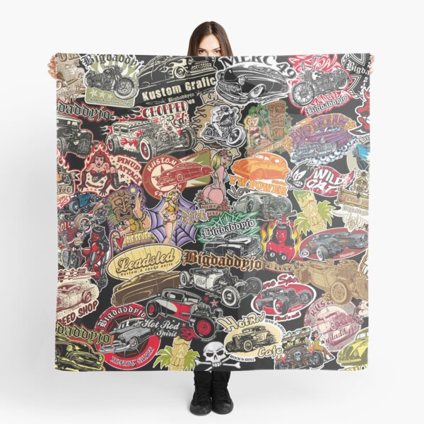 Big wall fond noir Foulard