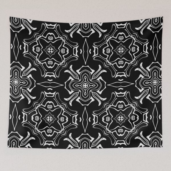Item preview, Monochrome White Mosaic, pattern 9 designed and sold by Bennydoscope.