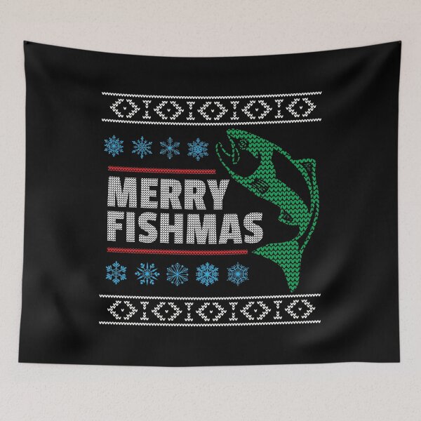 Item preview, Ugly Christmas Fishing, Fisherman Design designed and sold by EstelleStar.