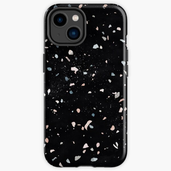 Terrazzo Memphis noir galaxie Coque antichoc iPhone