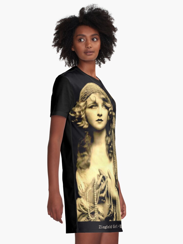 Alternate view of ZIEGFELD GIRL : Vintage 1920 Flapper Advertising Print Graphic T-Shirt Dress