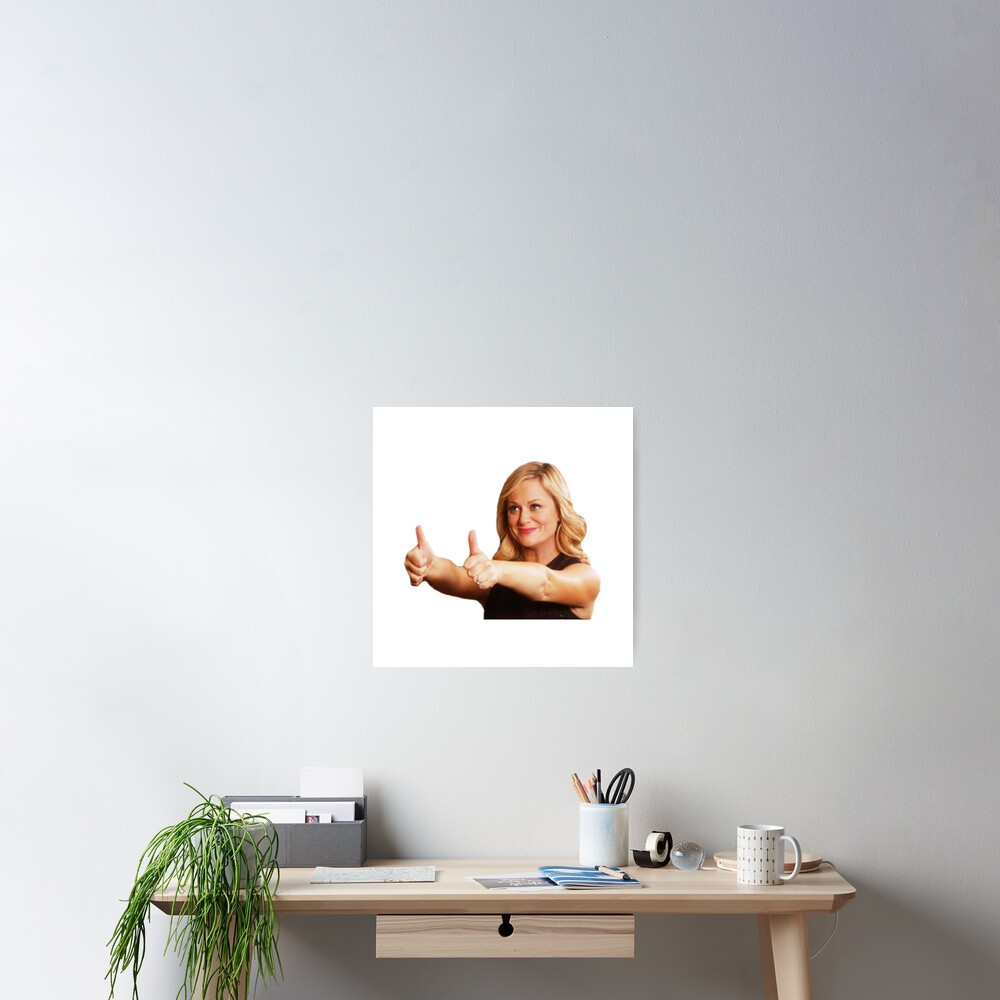"Leslie Knope Thumbs Up" Poster for Sale by maccreations Redbubble