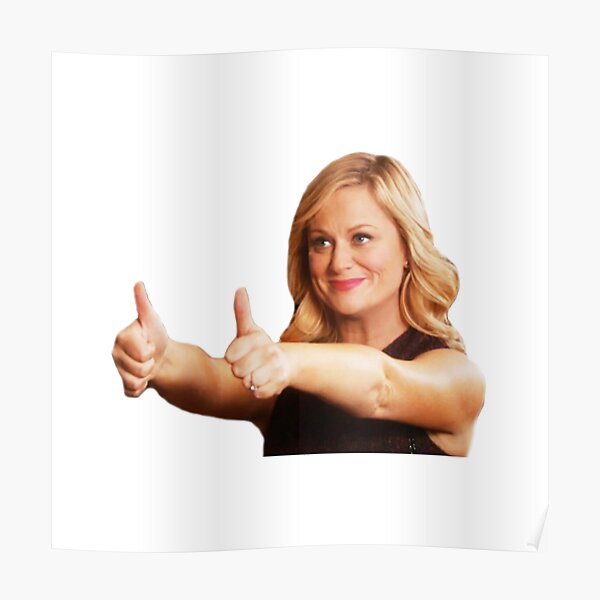 "Leslie Knope Thumbs Up" Poster for Sale by maccreations Redbubble