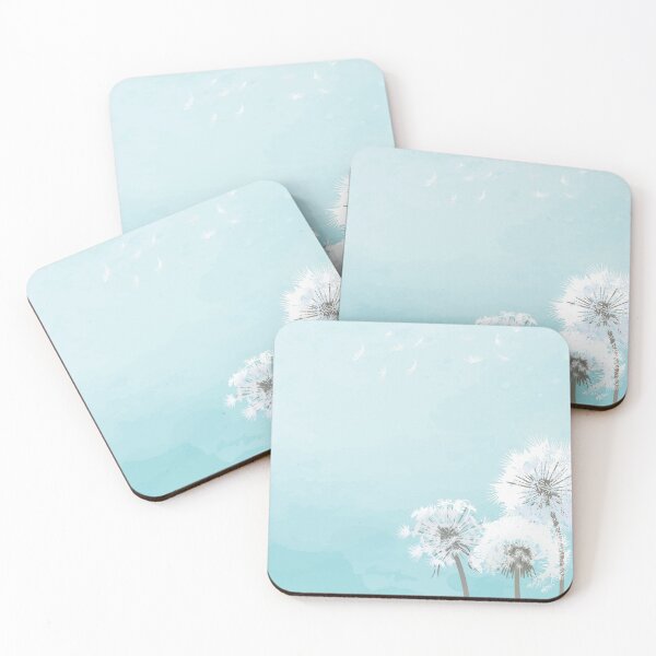 Item preview, Dandelion Dreams on Blue Watercolor Background designed and sold by Susan Says.