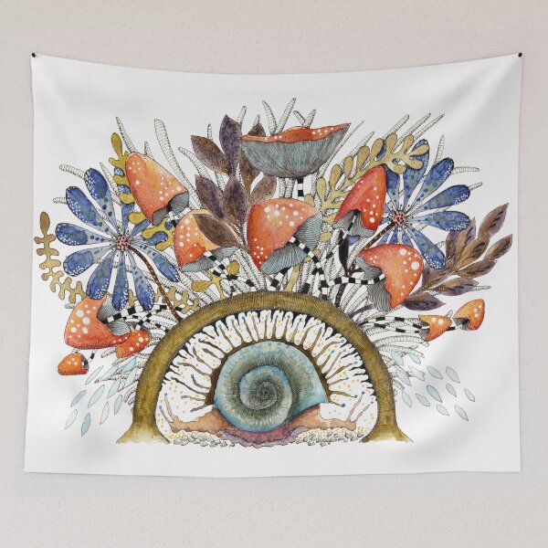 Item preview, Twin Snails under vegetal roof designed and sold by ANNABEL THOS.