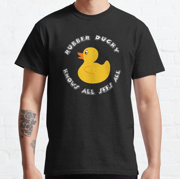 Aperçu de l'œuvre Rubber Ducky sait tout voit tout autocollant créée et vendue par BigTime.