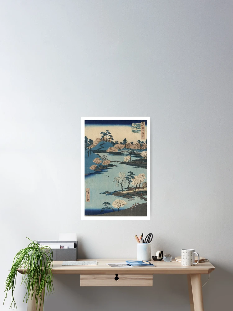 川 芸術作品 Vintage 1800's Japanese River Landscape Art