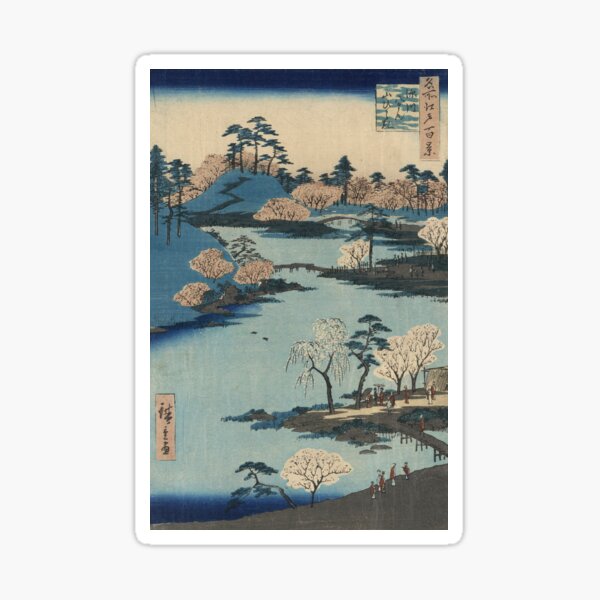 Item preview, Vintage 1800's Japanese River Landscape Art designed and sold by knightsydesign.