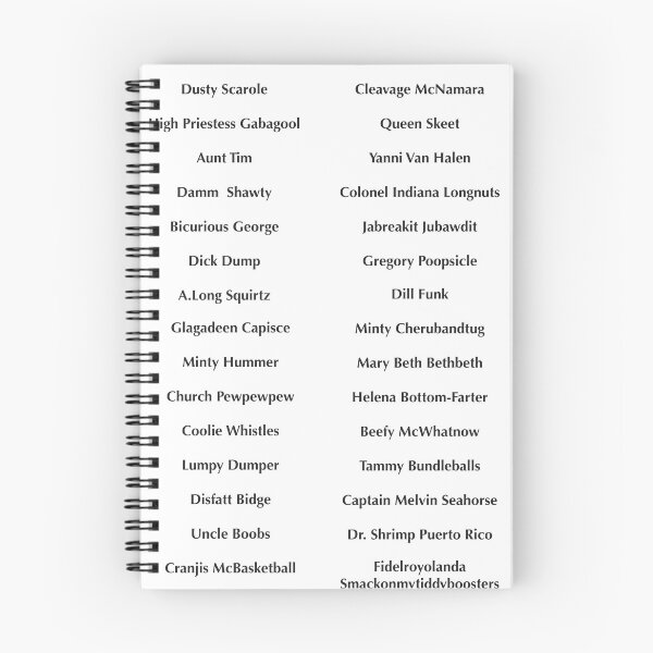 Item preview, names designed and sold by Russ Farris.