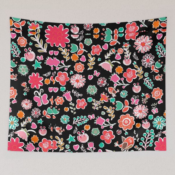 Item preview, Floral Black design designed and sold by Nora Gad.