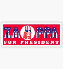 Zappa For President Sticker Sticker