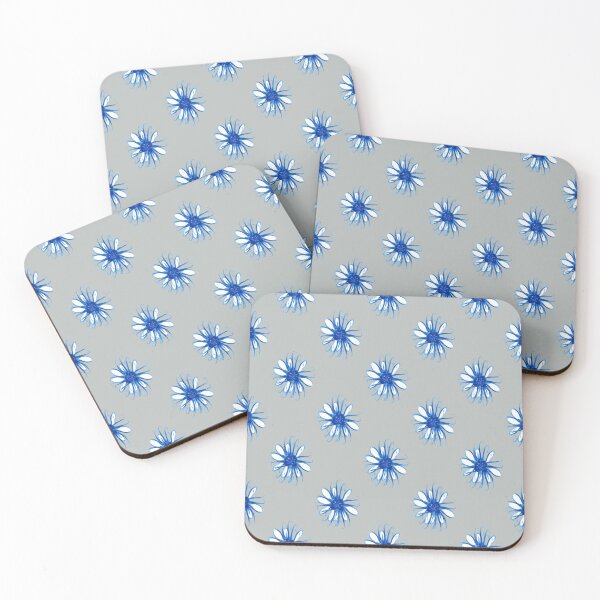 Item preview, Blue Daisies on Grey Background designed and sold by SpeareCreations.