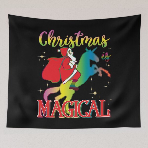 Item preview, Christmas Is Magical Santa Riding Unicorn Holiday Graphic graphic designed and sold by tronictees.
