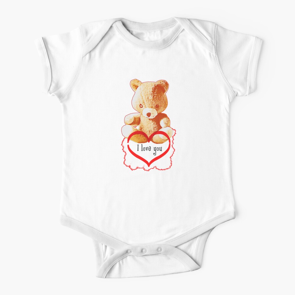 A Tender Teddy Bear I Love You Baby One Piece By Vittorioilmagat Redbubble