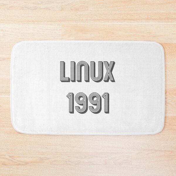 Item preview, Linux 1991 - Year of 1st Release Black Tri-Linear Font Design designed and sold by ramiro.