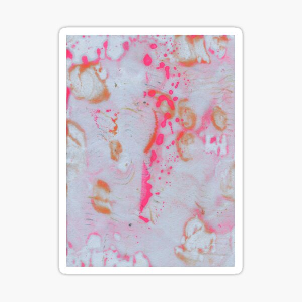 Ochre and Pink 1 Sticker