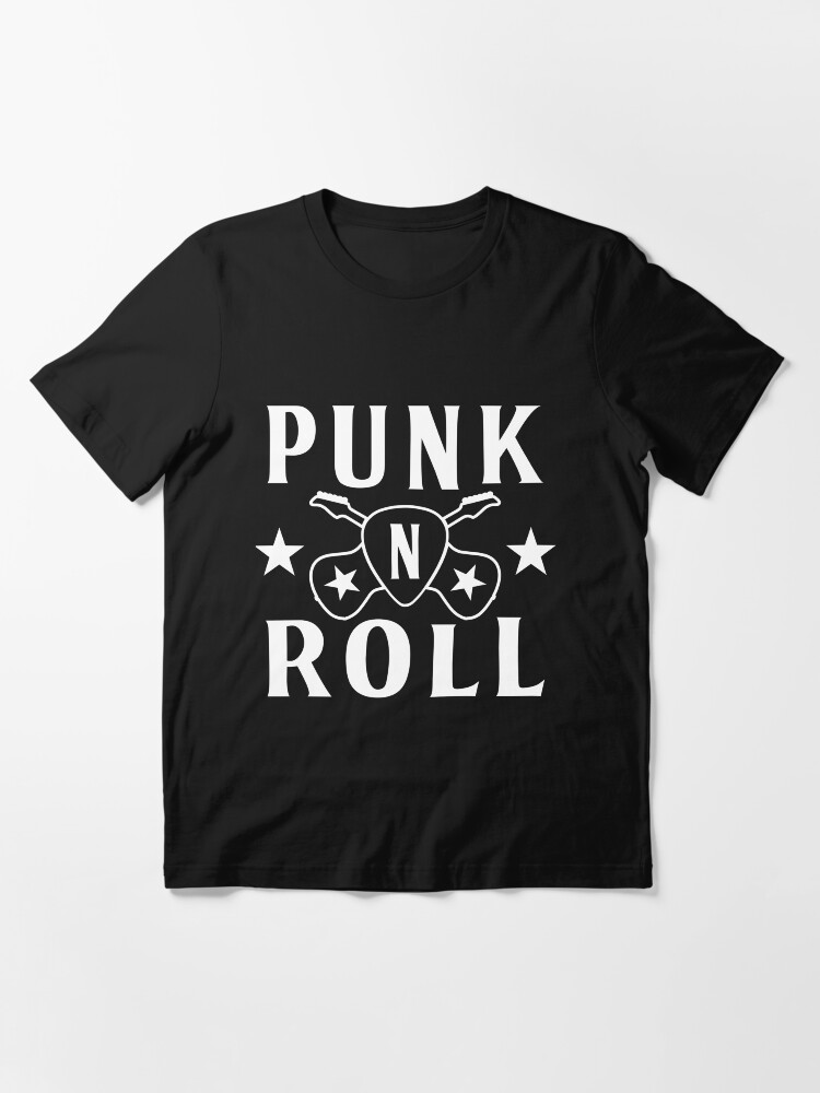 Alternate view of Punk'n'Roll Guitars & Guitar Pick - Design for Rockers Essential T-Shirt
