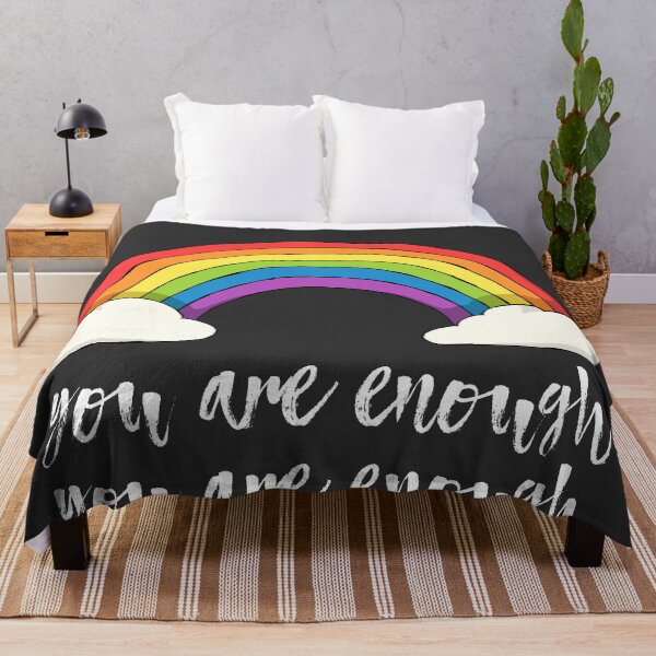 Item preview, You Are Enough • Rainbow designed and sold by ThreeLeggedDane.