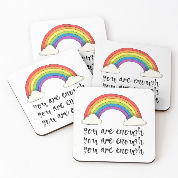 Item preview, You Are Enough • Rainbow designed and sold by ThreeLeggedDane.
