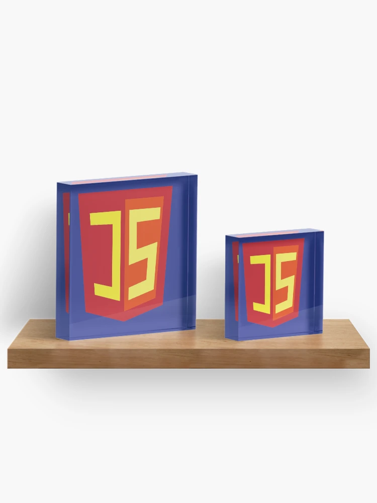 Thumbnail 3 of 5, Acrylic Block, JS Supercoder - Superhero Design for JavaScript Programmers designed and sold by ramiro.