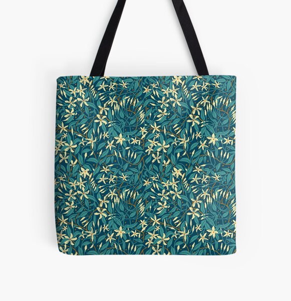 Jasmin Bleu Tote bag doublé