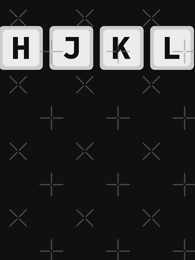 Keyboard Keys HJKL - Vi/Vim Hacker Design Grey on Dark by ramiro
