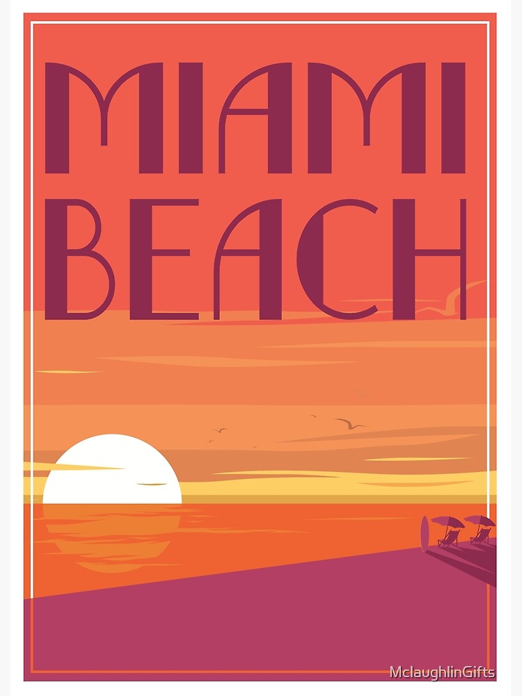 "Miami Beach Art Deco" Poster by MclaughlinGifts Redbubble