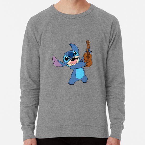 Stitch and his ukulele :) Lightweight Sweatshirt for Sale by ss52