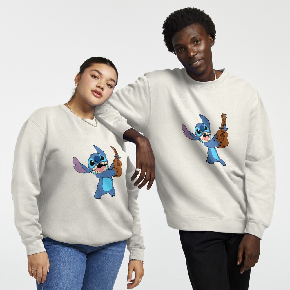 Stitch and his ukulele :) Lightweight Sweatshirt for Sale by ss52