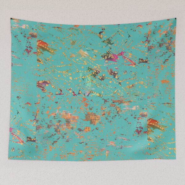Item preview, Teal Bohemian Fiber Art  designed and sold by djrunnels.