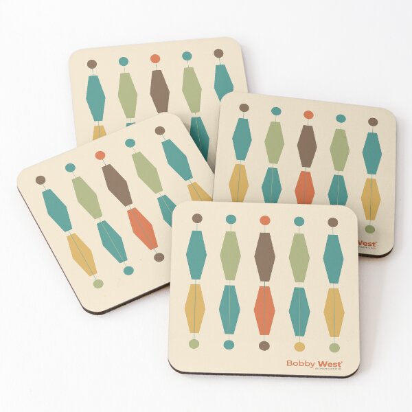 Item preview, Mid Century Retro Multi Color Mod Shape Design by Bobby West designed and sold by BobbyWest1965.