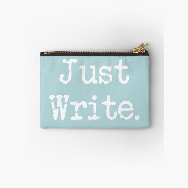 Item preview, Just Write. Vertical White Type Sea Green designed and sold by TeaRoseWriter.