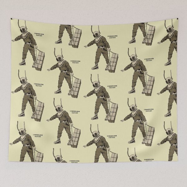Item preview, Vintage Salvage Diver with Diving Helmet URM designed and sold by urmaddad.