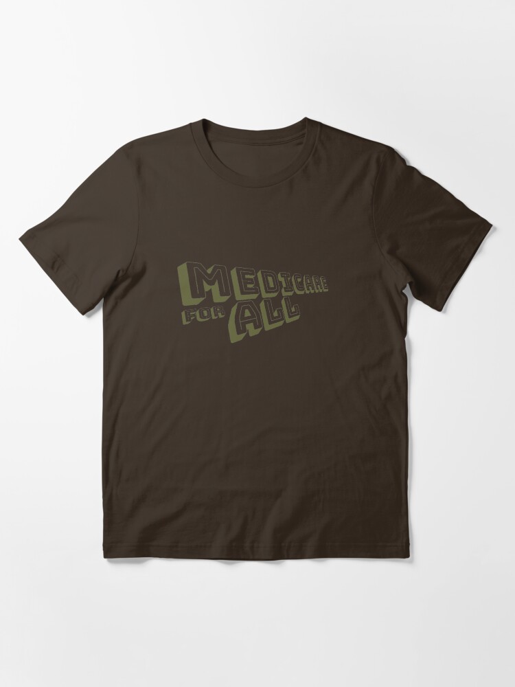 Alternate view of Medicare for All - Yellow Bungee Text Essential T-Shirt