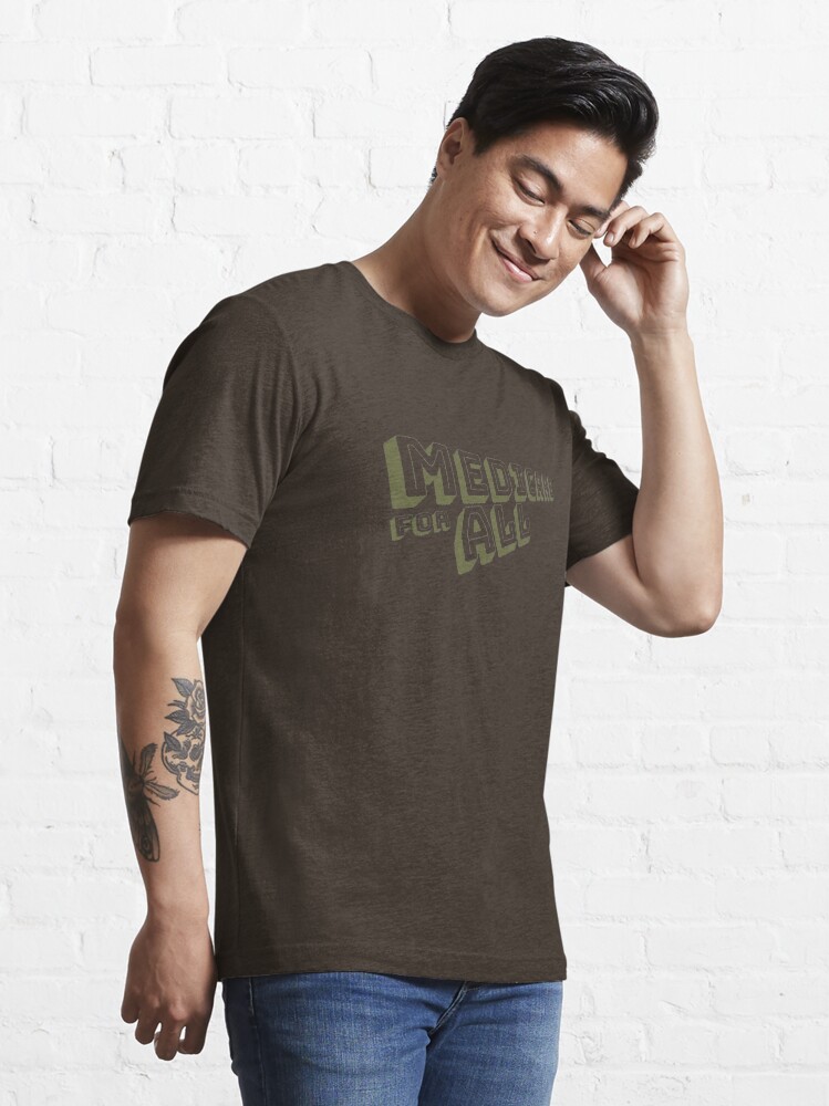 Alternate view of Medicare for All - Yellow Bungee Text Essential T-Shirt