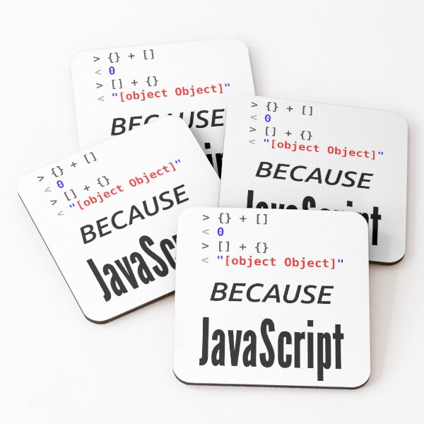 Item preview, wat BECAUSE JavaScript - Funny Design for Web Developers designed and sold by ramiro.