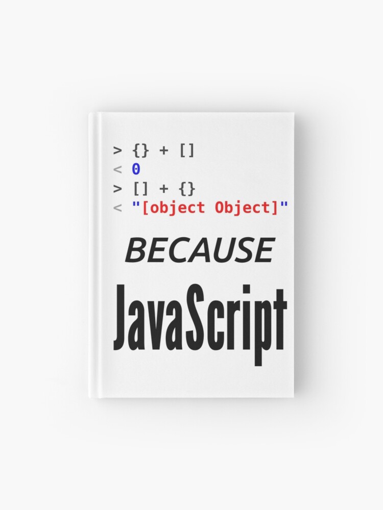wat JavaScript - Funny Design for Web Developers" Hardcover by ramiro | Redbubble
