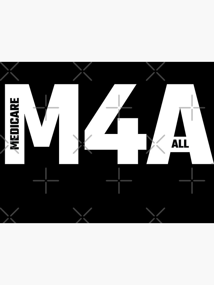 M4A (Medicare for All) White Acronym with Black Text by willpate