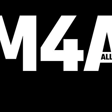Artwork thumbnail, M4A (Medicare for All) White Acronym with Black Text by William Pate