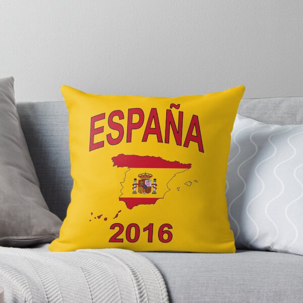 Item preview, ESPAÑA 2016 - Spain Country Map Outline with Spanish Flag as Background - Red on Yellow  designed and sold by ramiro.